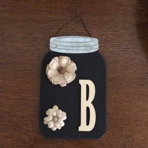 Mason jar wall hanging
